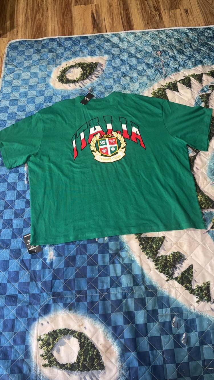 Italia 1992 Tennis Club Graphic T-Shirt Green 3XL
